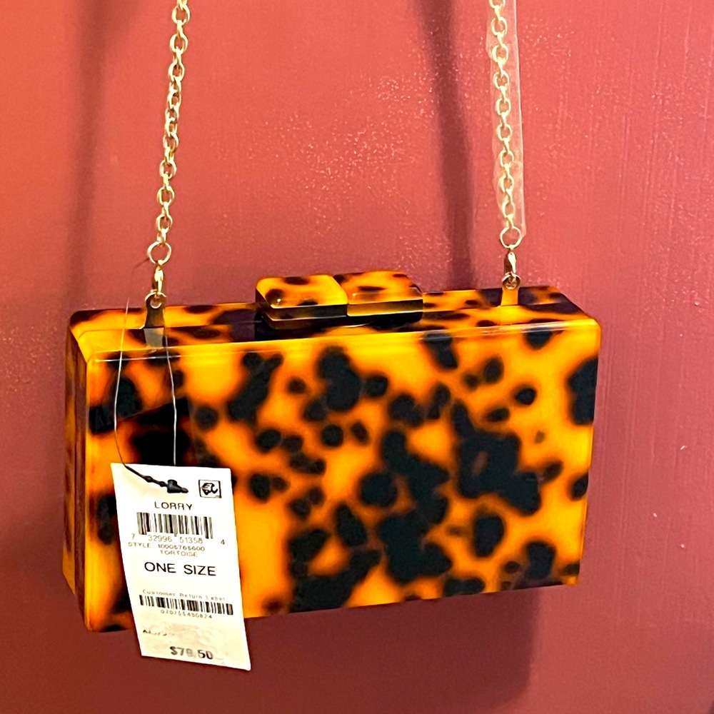 NEW Unique Inc tortoise acrylic purse